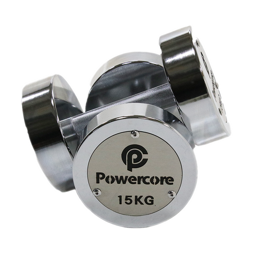 Powercore Electroplated Steel Dumbbell 15KG (pair)