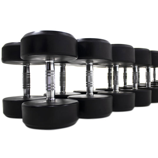 Powercore Round Rubber Dumbbell Set - 6 Pairs (27.5kg-40kg) view 3