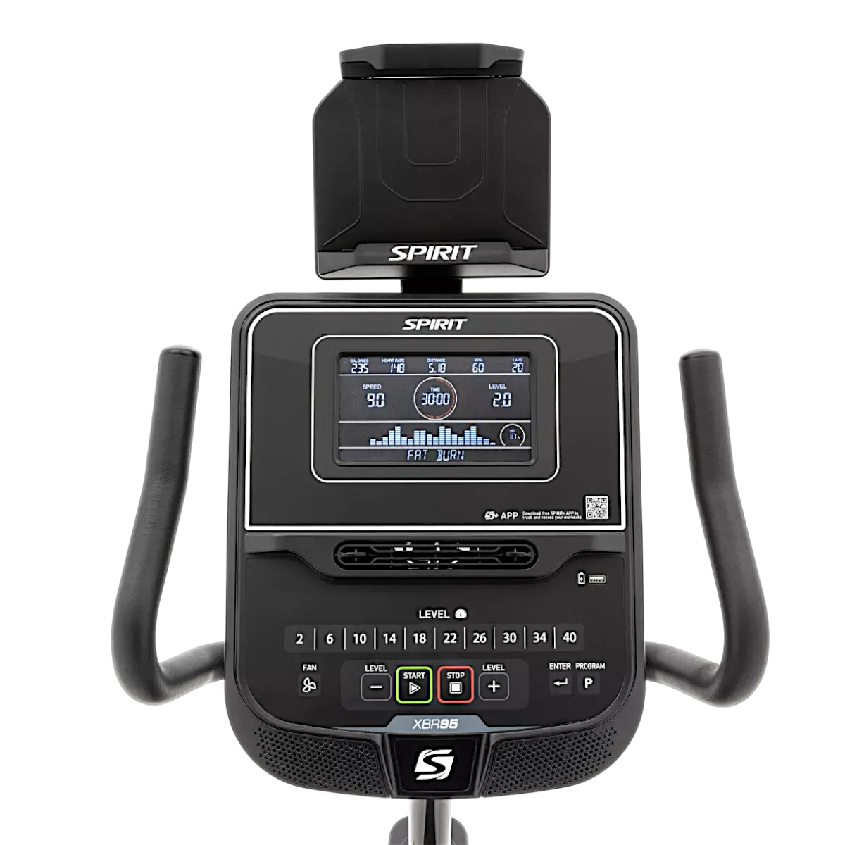 Spirit XBR95 Recumbent Bike view 2